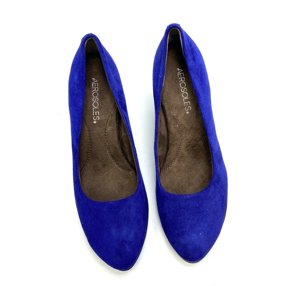 Aerosoles | Genuine Suede Blue Pumps - Picture 2 of 6